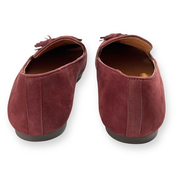 GENTLE SOULS KENNETH COLE Flats Sz 7.5 Eugene Plum Burgundy Leather Purple Shoes - Picture 4 of 11